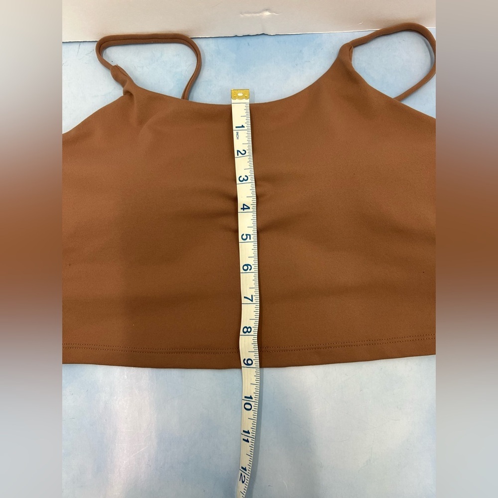 Avia Low Impact Sports Crop with Shelf Bra and Removable Pads in a brown NEW - Picture 8 of 9